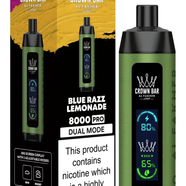 al fakher pro dual mode 8000 puffs blue razz lemonade
